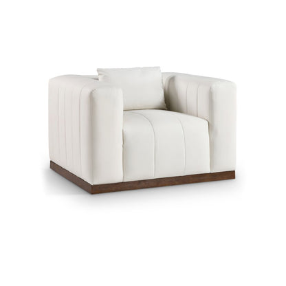Mallina Cream Vegan Leather Chair