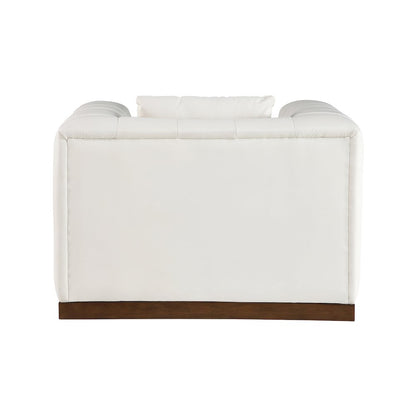 Mallina Cream Vegan Leather Chair