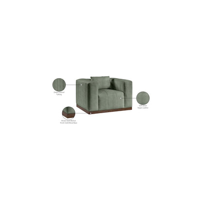 Mallina Green Vegan Leather Chair
