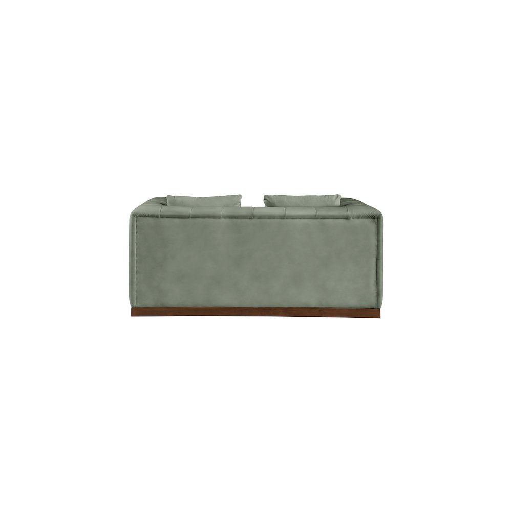 Mallina Green Vegan Leather Loveseat