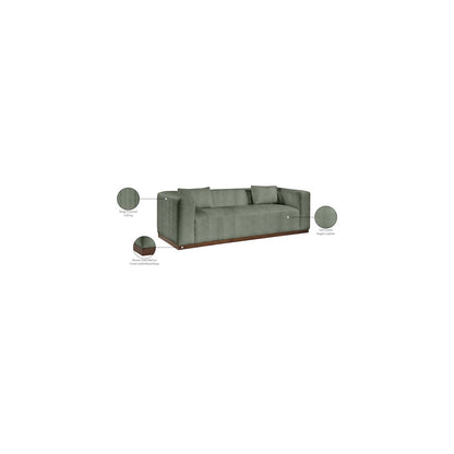 Mallina Green Vegan Leather Sofa