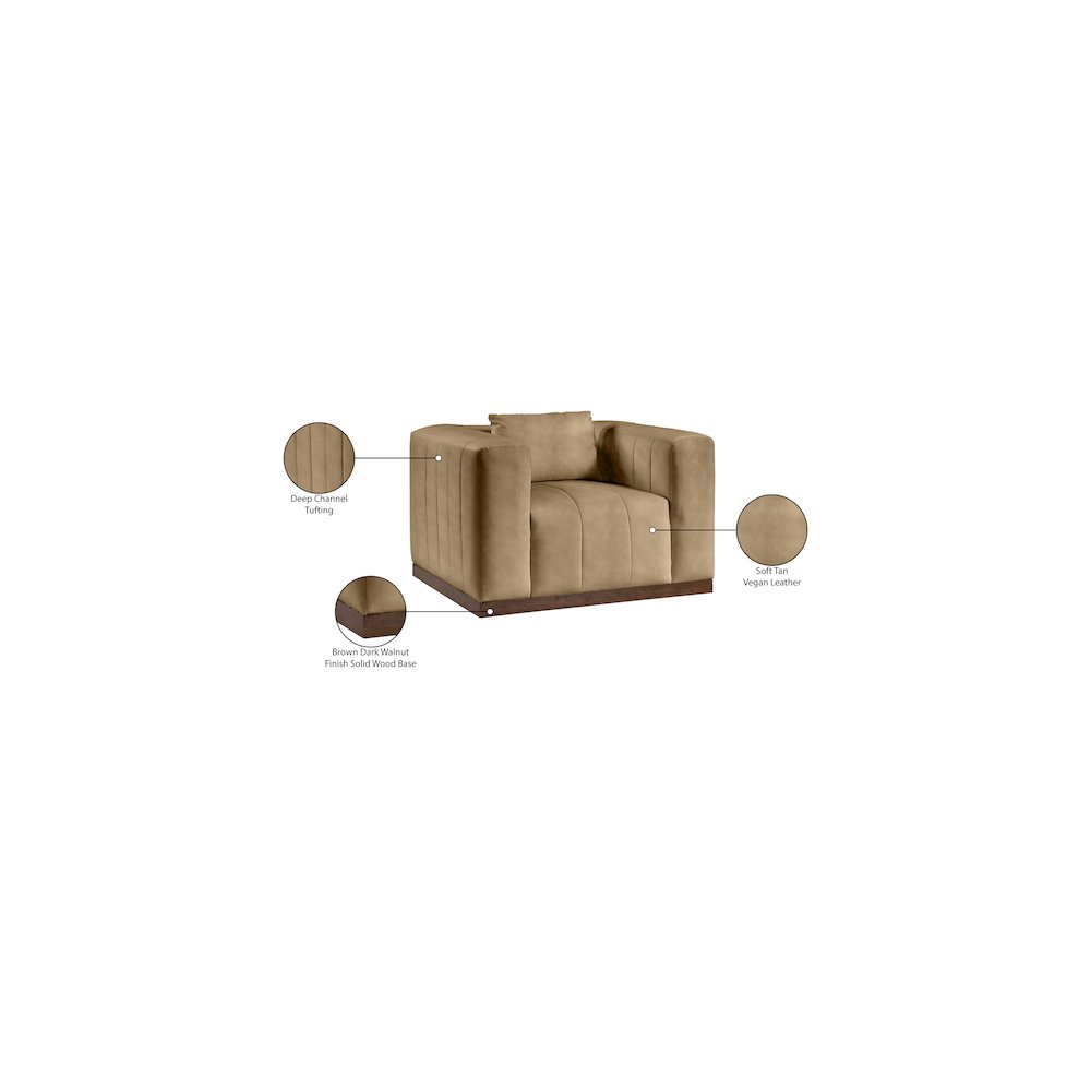 Mallina Tan Vegan Leather Chair