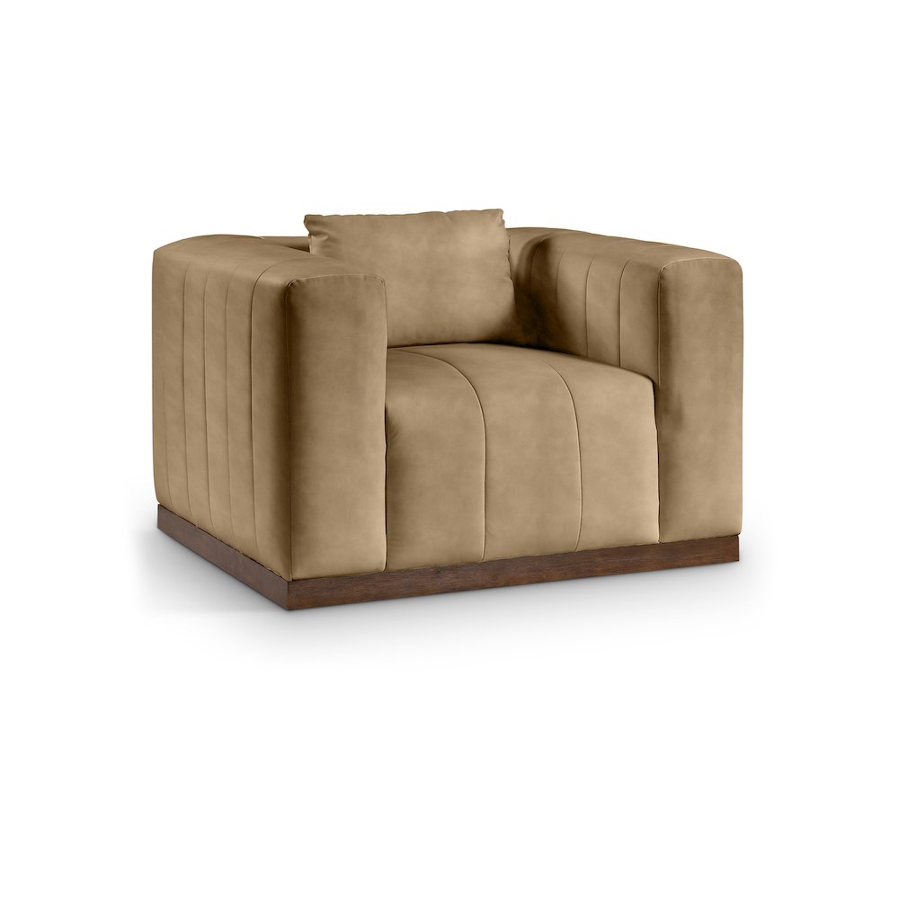 Mallina Tan Vegan Leather Chair
