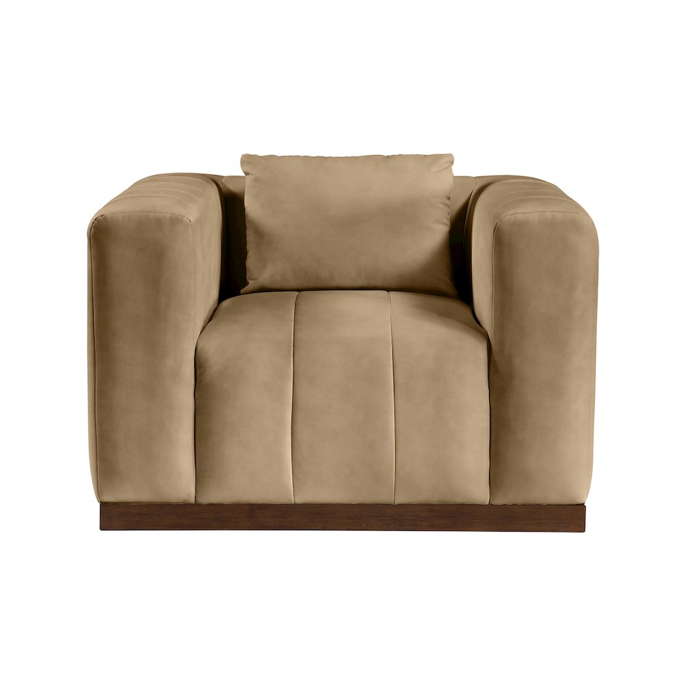 Mallina Tan Vegan Leather Chair