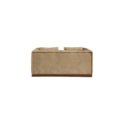 Mallina Tan Vegan Leather Loveseat