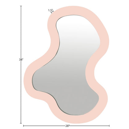 Oblique Pink Iron Frame Mirror
