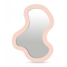 Oblique Pink Iron Frame Mirror
