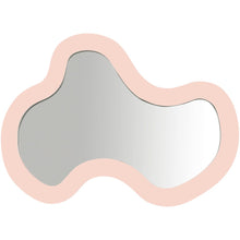 Oblique Pink Iron Frame Mirror