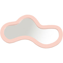 Oblique Pink Iron Frame Mirror