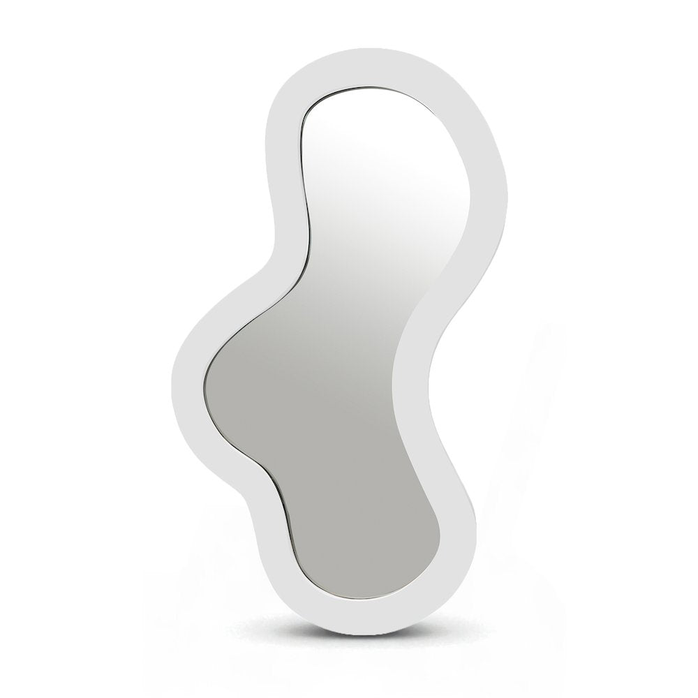 Oblique White Iron Frame Mirror