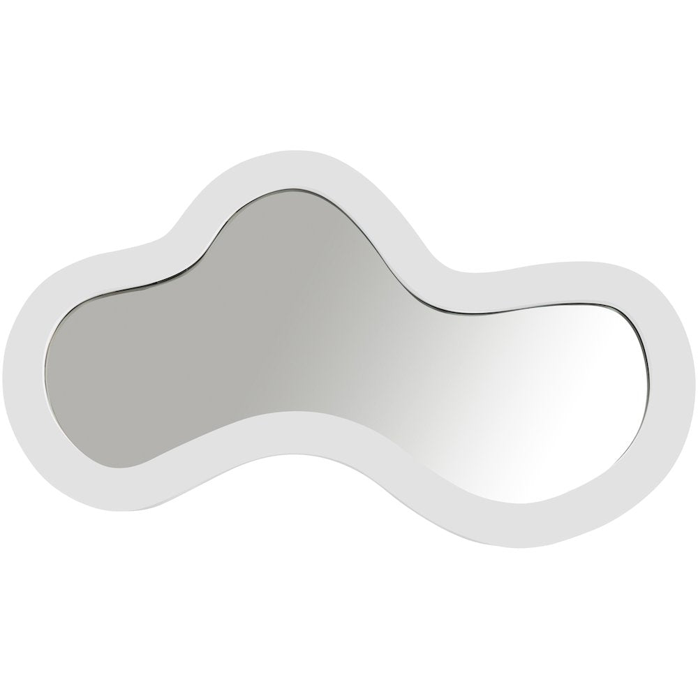 Oblique White Iron Frame Mirror
