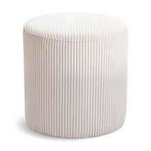 Roy Beige Microsuede Fabric Ottoman/Stool