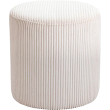 Roy Beige Microsuede Fabric Ottoman/Stool