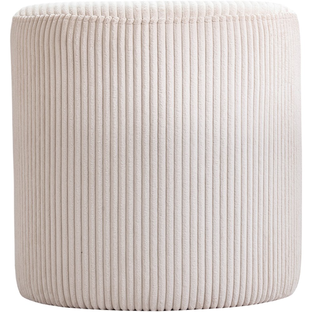 Roy Beige Microsuede Fabric Ottoman/Stool