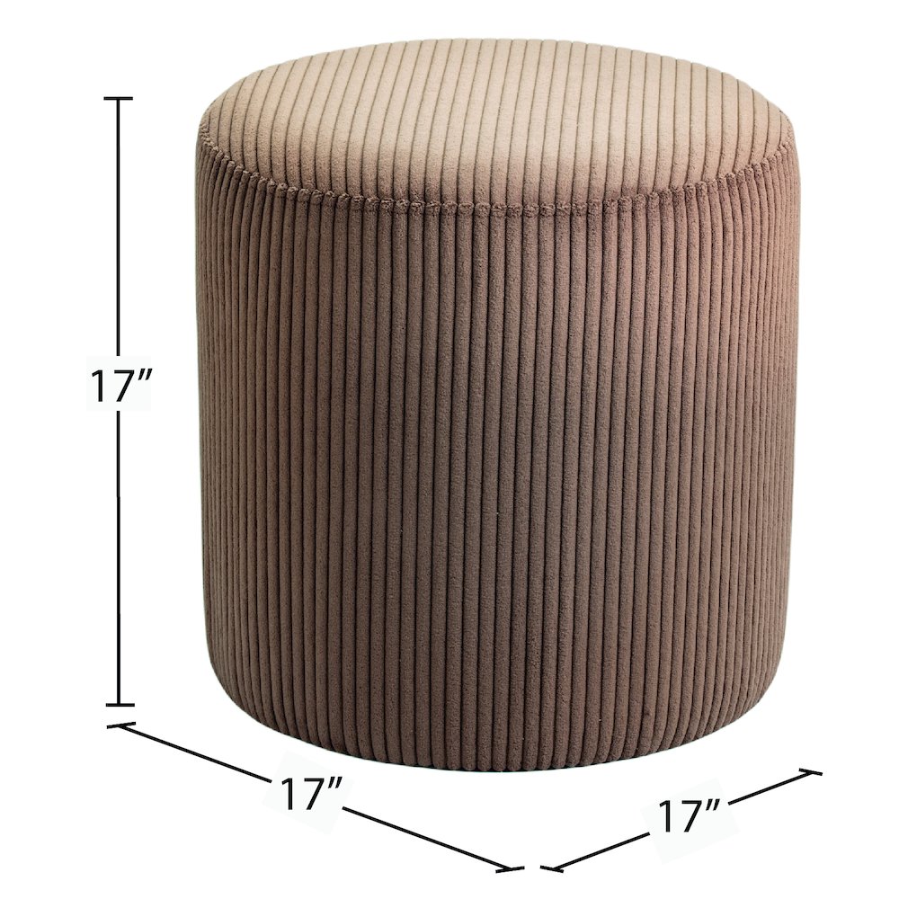 Roy Brown Microsuede Fabric Ottoman/Stool