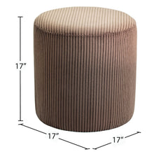 Roy Brown Microsuede Fabric Ottoman/Stool