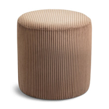 Roy Brown Microsuede Fabric Ottoman/Stool