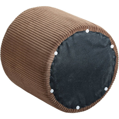 Roy Brown Microsuede Fabric Ottoman/Stool