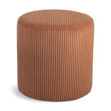 Roy Cognac Microsuede Fabric Ottoman/Stool