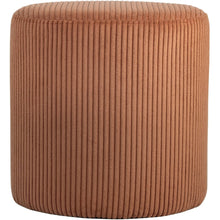 Roy Cognac Microsuede Fabric Ottoman/Stool