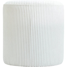 Roy Cream Microsuede Fabric Ottoman/Stool