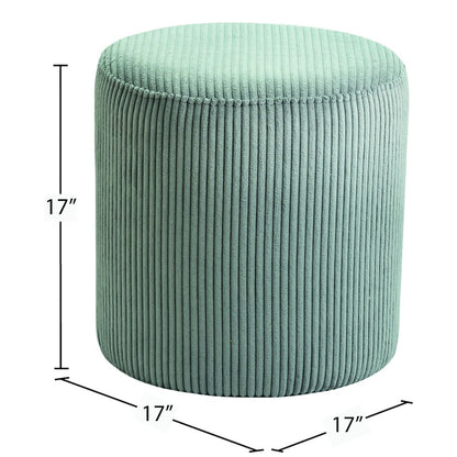 Roy Grey Microsuede Fabric Ottoman/Stool