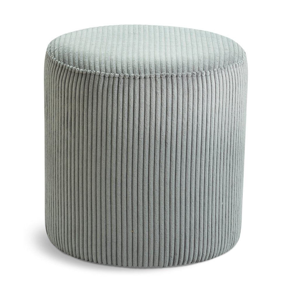 Roy Grey Microsuede Fabric Ottoman/Stool