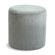 Roy Grey Microsuede Fabric Ottoman/Stool