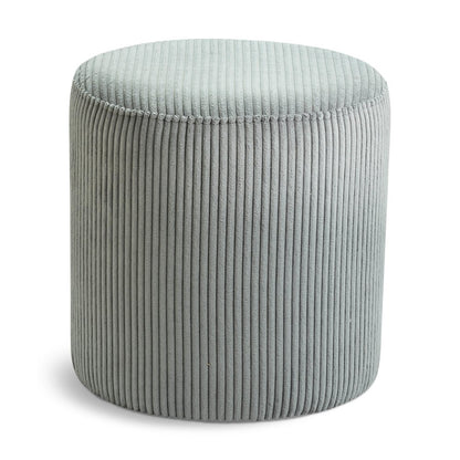 Roy Grey Microsuede Fabric Ottoman/Stool