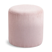 Roy Pink Microsuede Fabric Ottoman/Stool