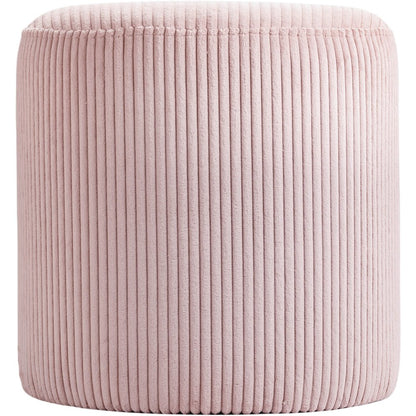 Roy Pink Microsuede Fabric Ottoman/Stool