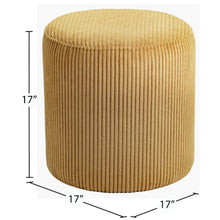 Roy Yellow Microsuede Fabric Ottoman/Stool