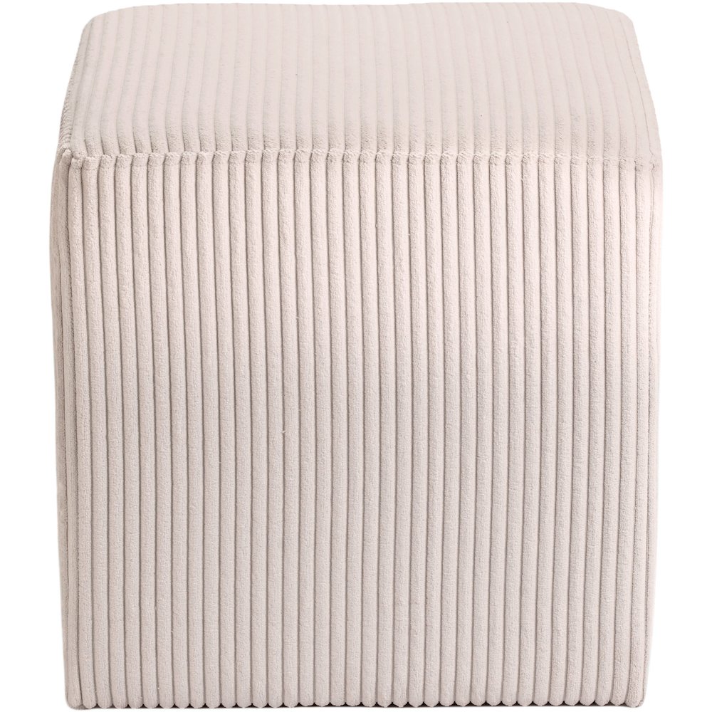 Roy Beige Microsuede Fabric Ottoman/Stool