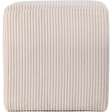Roy Beige Microsuede Fabric Ottoman/Stool