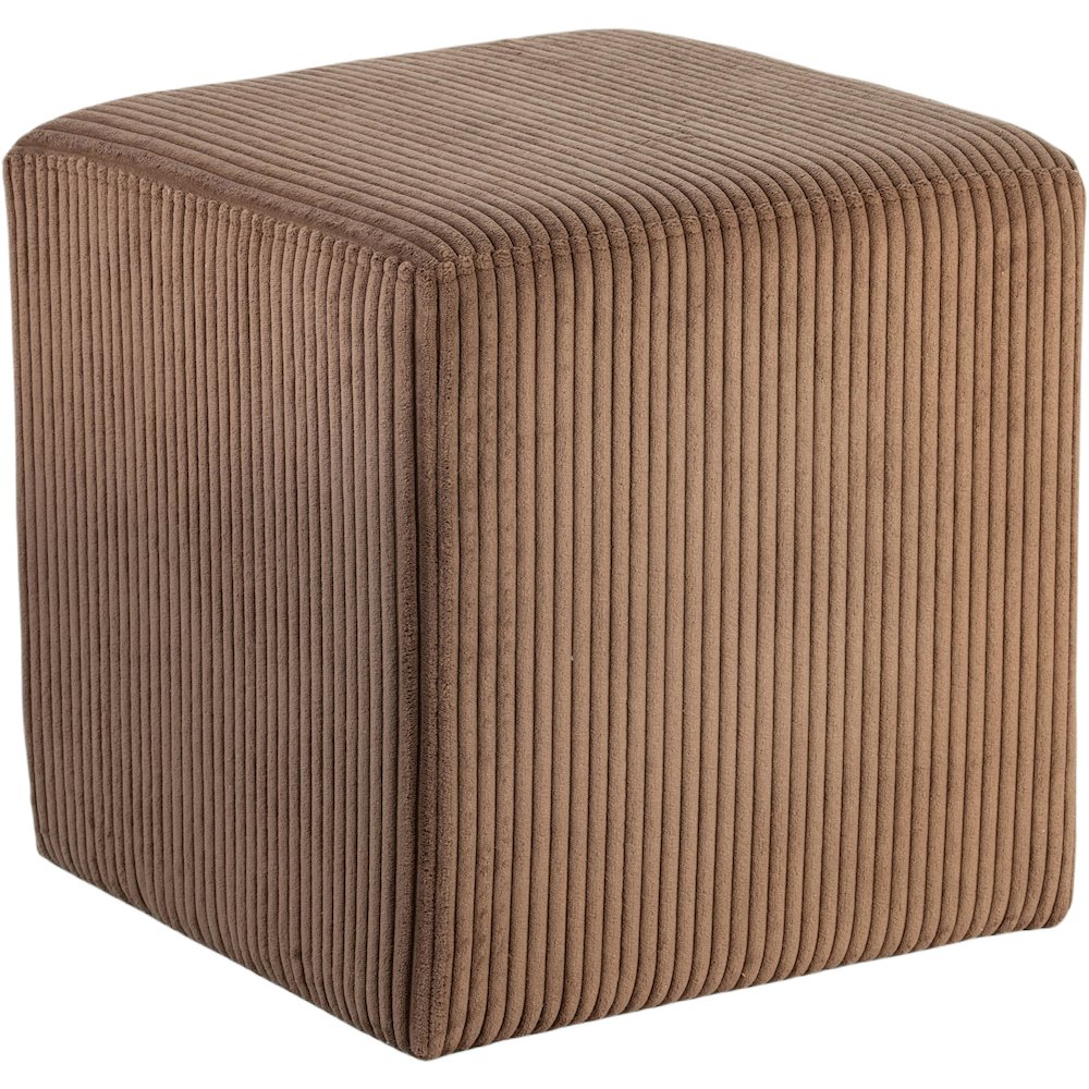Roy Brown Microsuede Fabric Ottoman/Stool