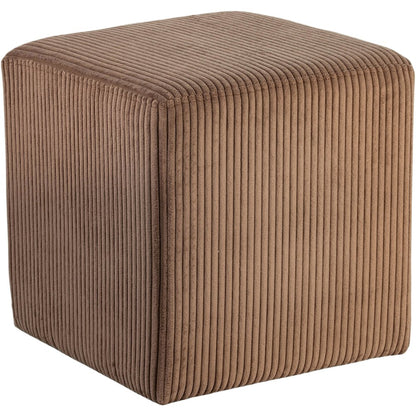 Roy Brown Microsuede Fabric Ottoman/Stool