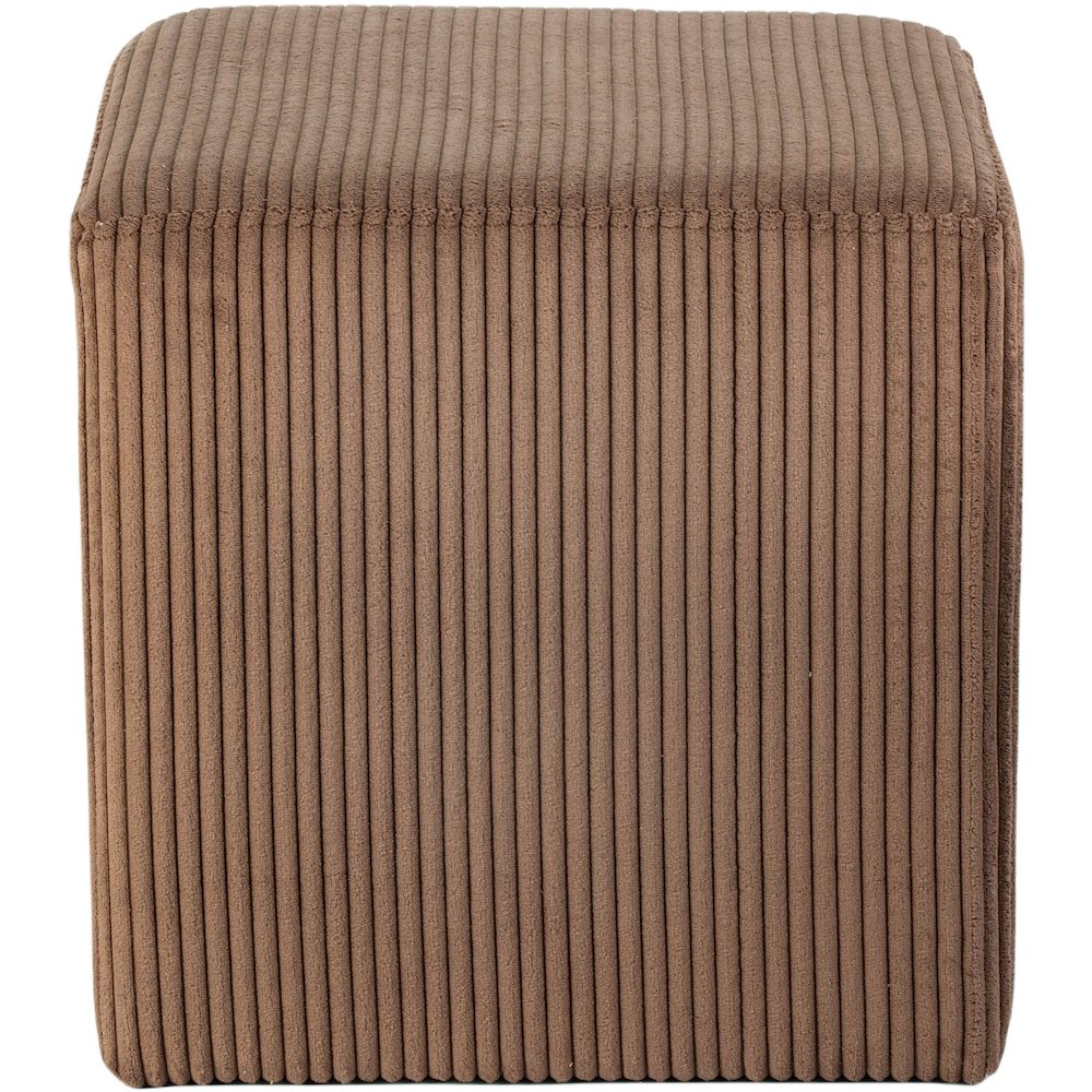 Roy Brown Microsuede Fabric Ottoman/Stool