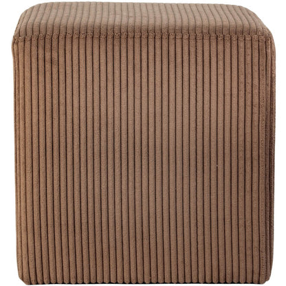 Roy Brown Microsuede Fabric Ottoman/Stool