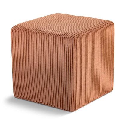 Roy Cognac Microsuede Fabric Ottoman/Stool