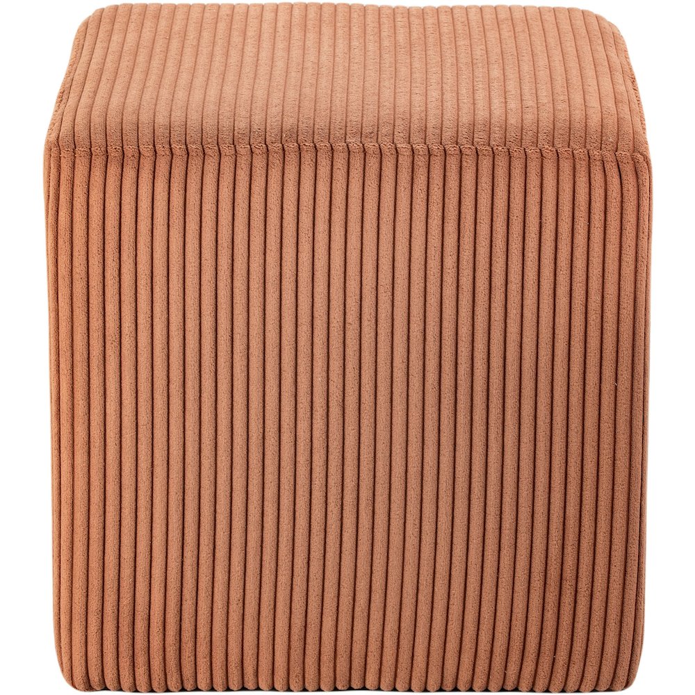 Roy Cognac Microsuede Fabric Ottoman/Stool