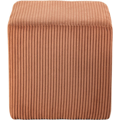 Roy Cognac Microsuede Fabric Ottoman/Stool