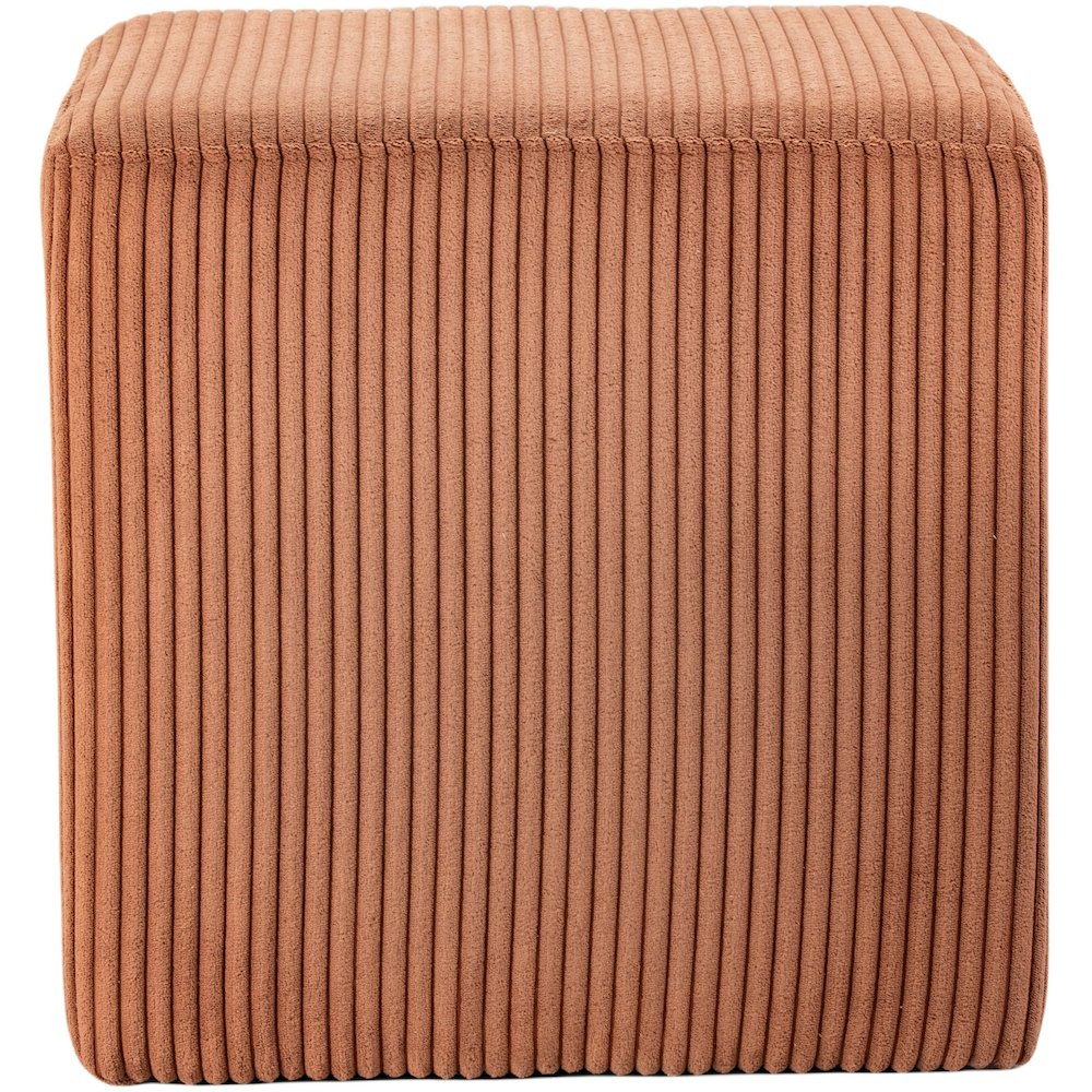 Roy Cognac Microsuede Fabric Ottoman/Stool