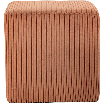 Roy Cognac Microsuede Fabric Ottoman/Stool