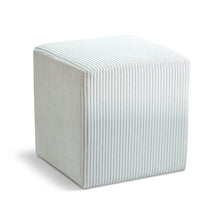 Roy Cream Microsuede Fabric Ottoman/Stool