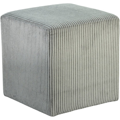 Roy Grey Microsuede Fabric Ottoman/Stool