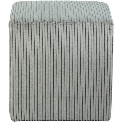 Roy Grey Microsuede Fabric Ottoman/Stool