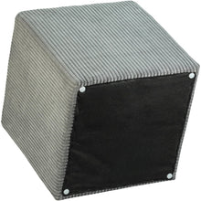 Roy Grey Microsuede Fabric Ottoman/Stool
