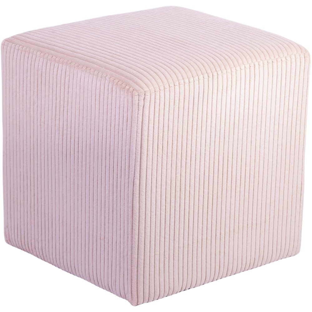 Roy Pink Microsuede Fabric Ottoman/Stool