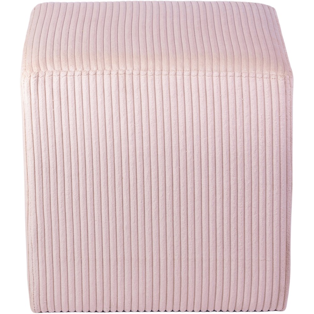 Roy Pink Microsuede Fabric Ottoman/Stool