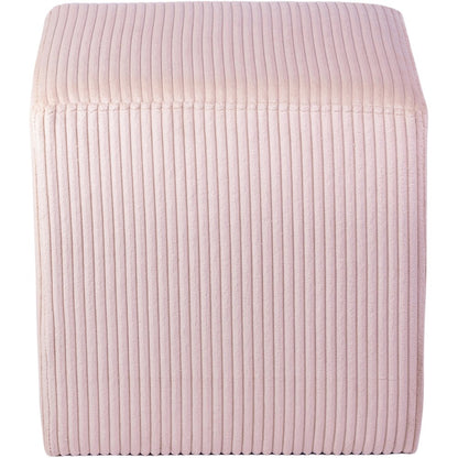Roy Pink Microsuede Fabric Ottoman/Stool